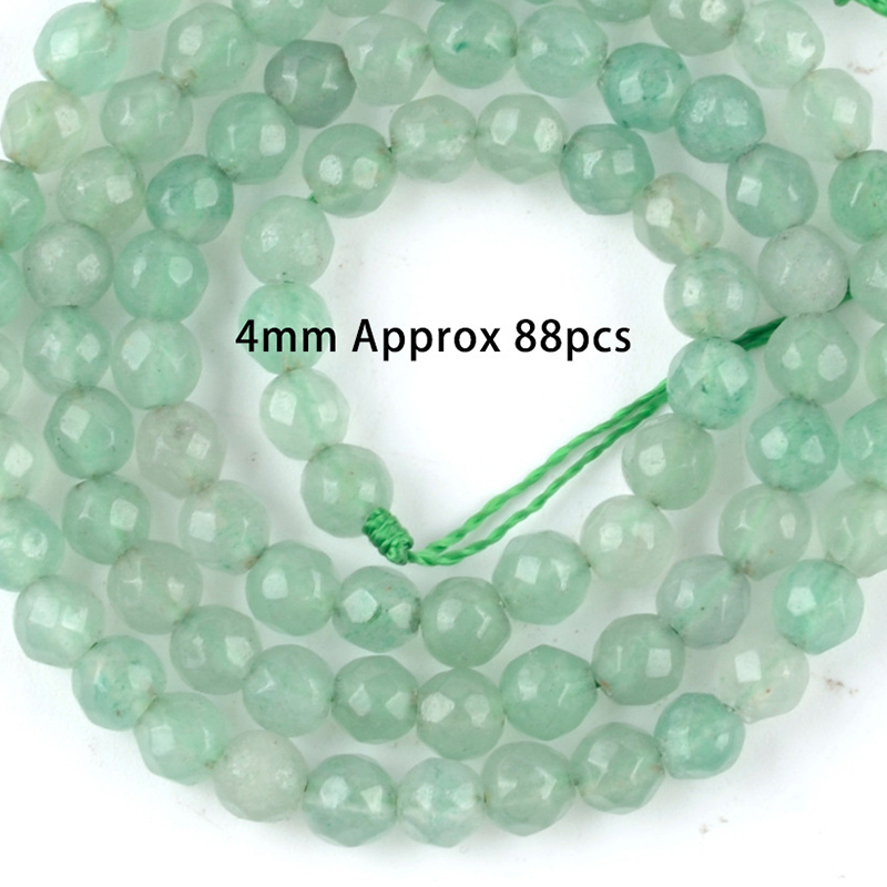 18:4mm faceted green aventurine