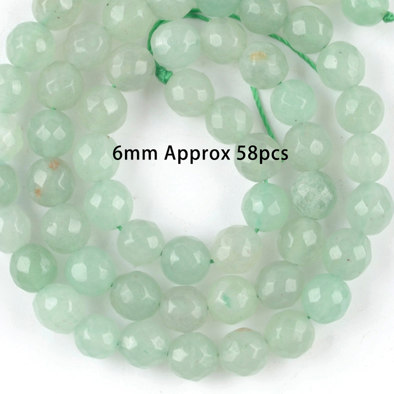 19:6mm faceted green aventurine