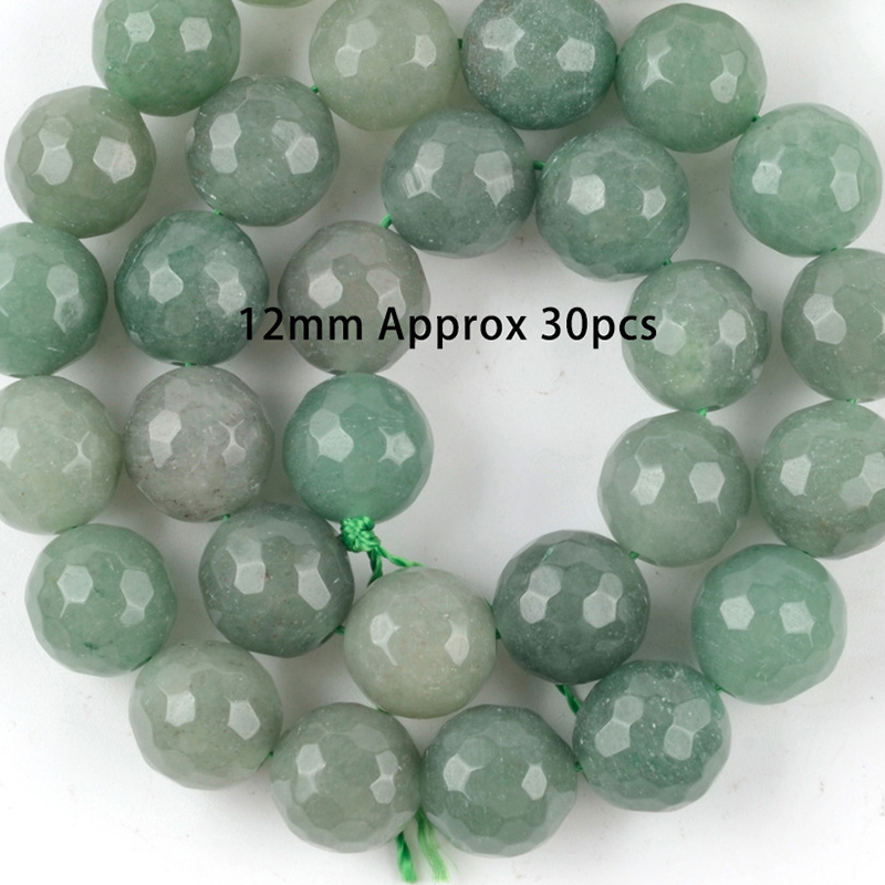 12mm faceted green aventurine Size