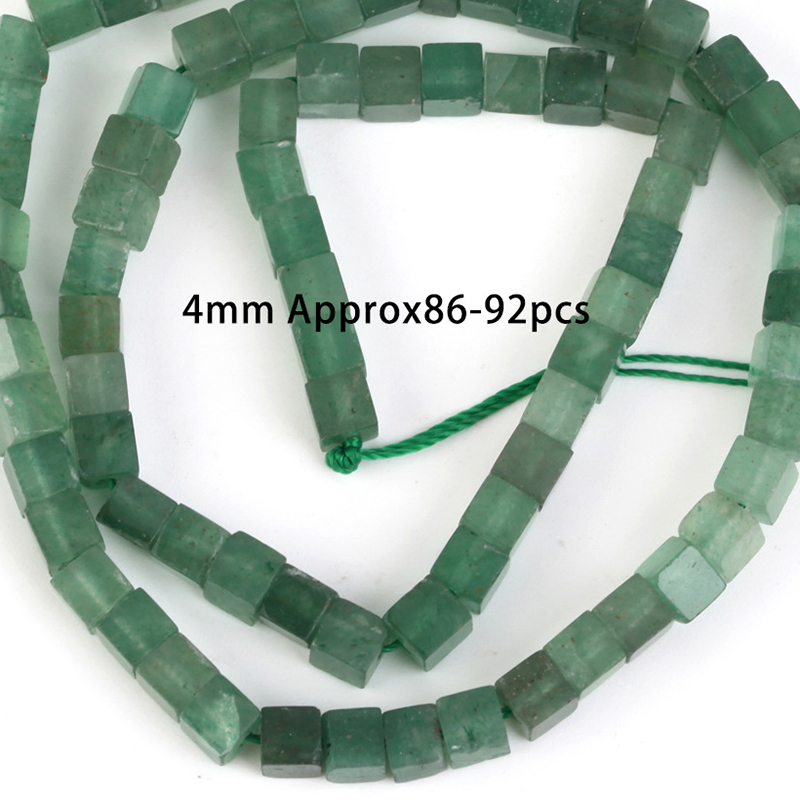32:4mm square green aventurine