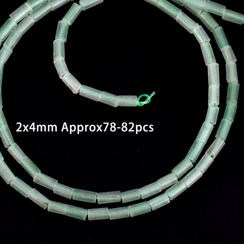 2x4mm cylindrical green aventurine Size