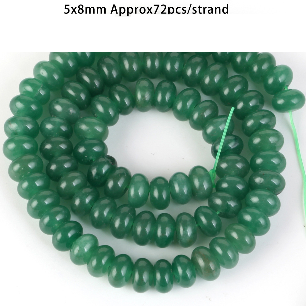 5x8mm abacus beads green aventurine Size