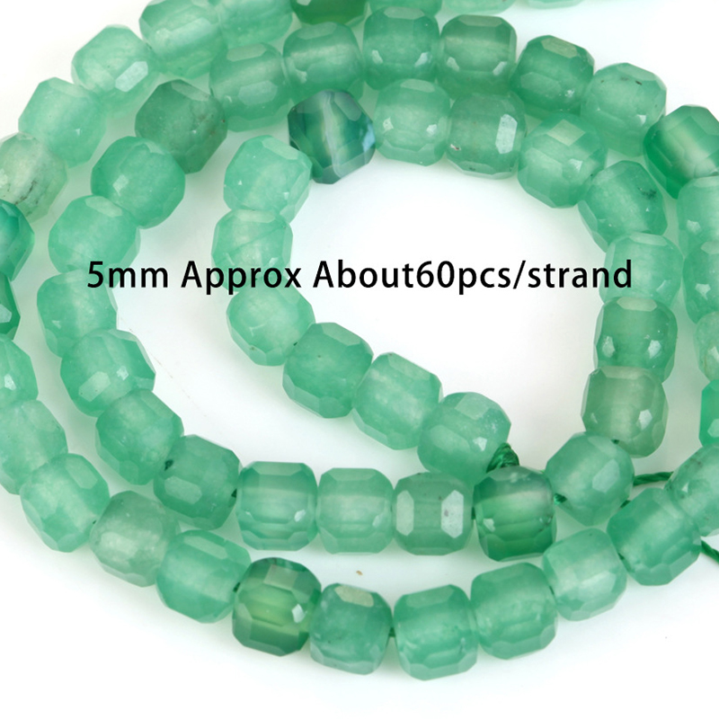 5mm sectioned square b color green aventurine Size