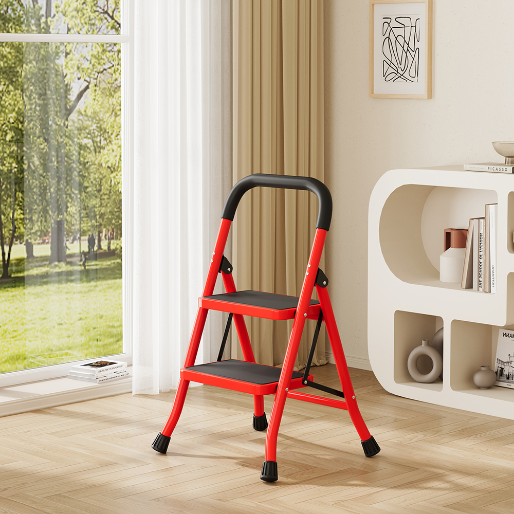Red two step ladder