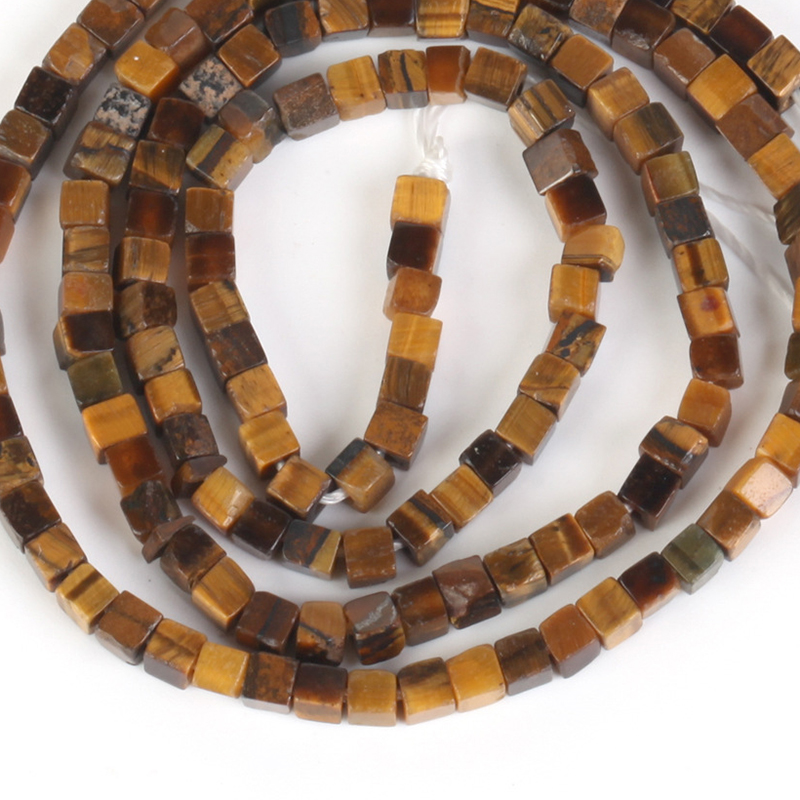 25:2x2mm square yellow Tiger Eye