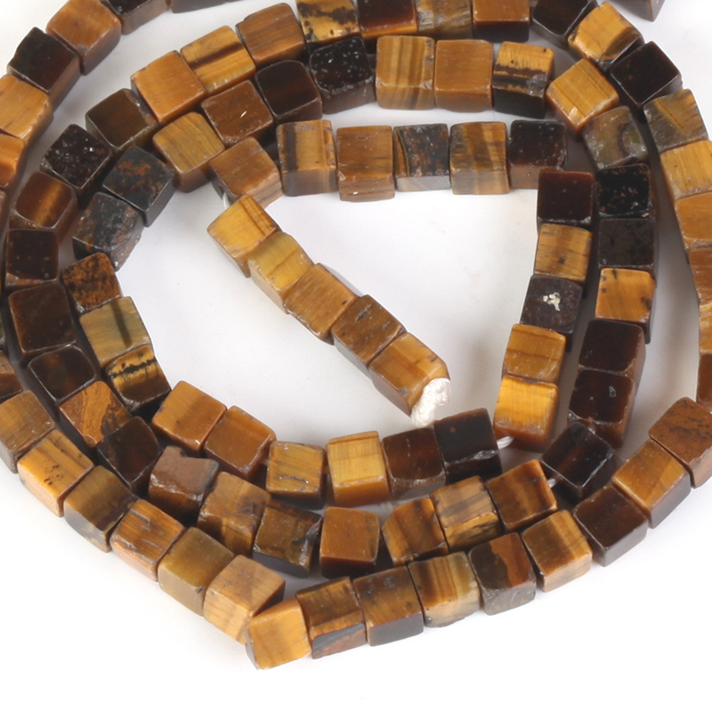 26:3x3mm square yellow Tiger Eye