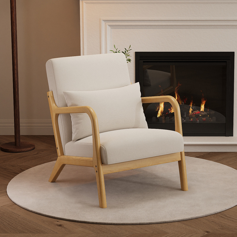 Classic off-white cotton and linen log single