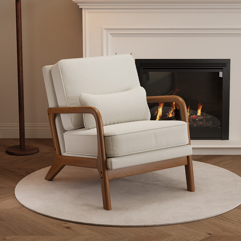 off-white cotton and linen tea green single