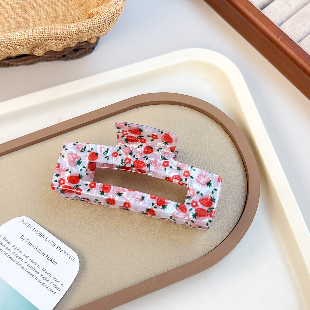 Large square strawberry flower