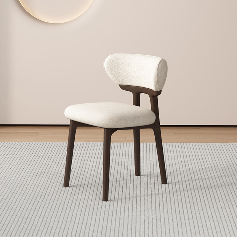 Dark walnut   beige cloth