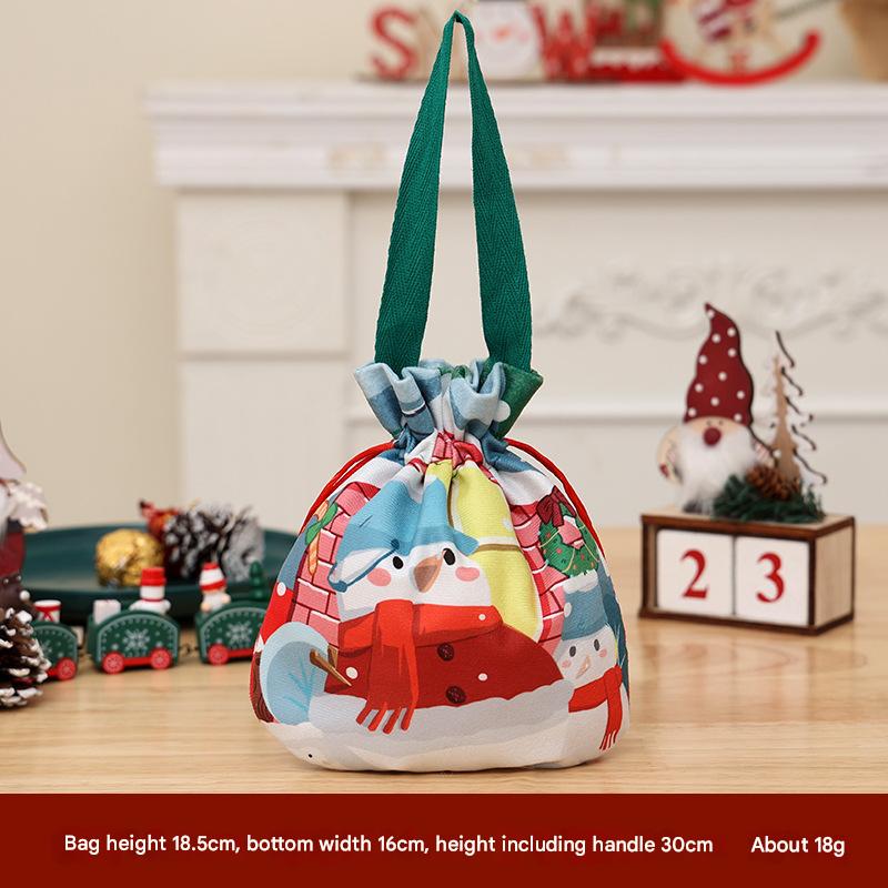 5:Flannel cartoon apple bag snowman