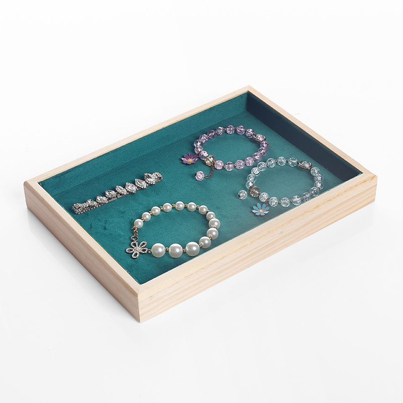 18:Log flat plate green velvet