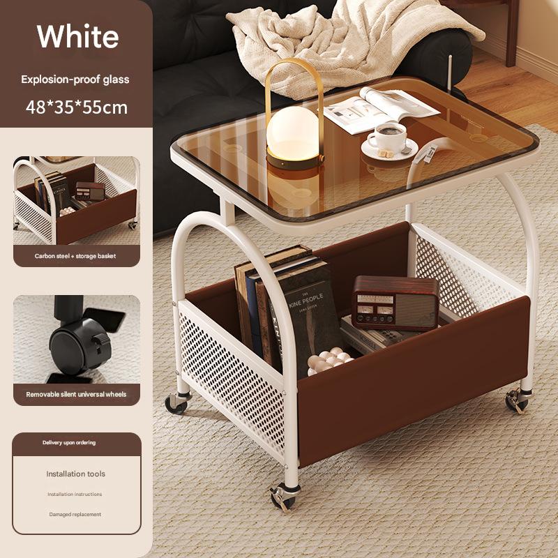 Cream white-tan glass