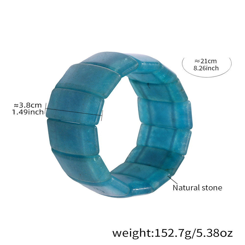 1:E658-blue natural stone bracelet 21cm