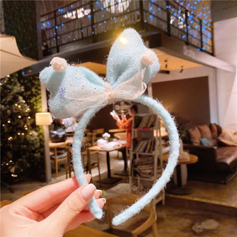 1:5. Blue bow hairband