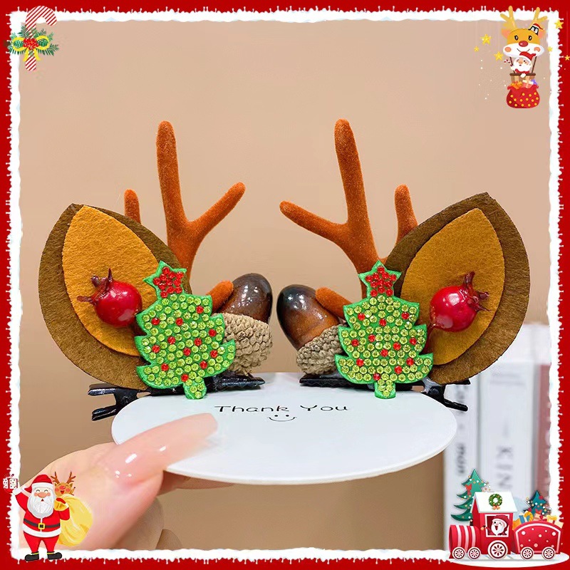 19:1# pine cone holy point drill Christmas tree brown antlers clip
