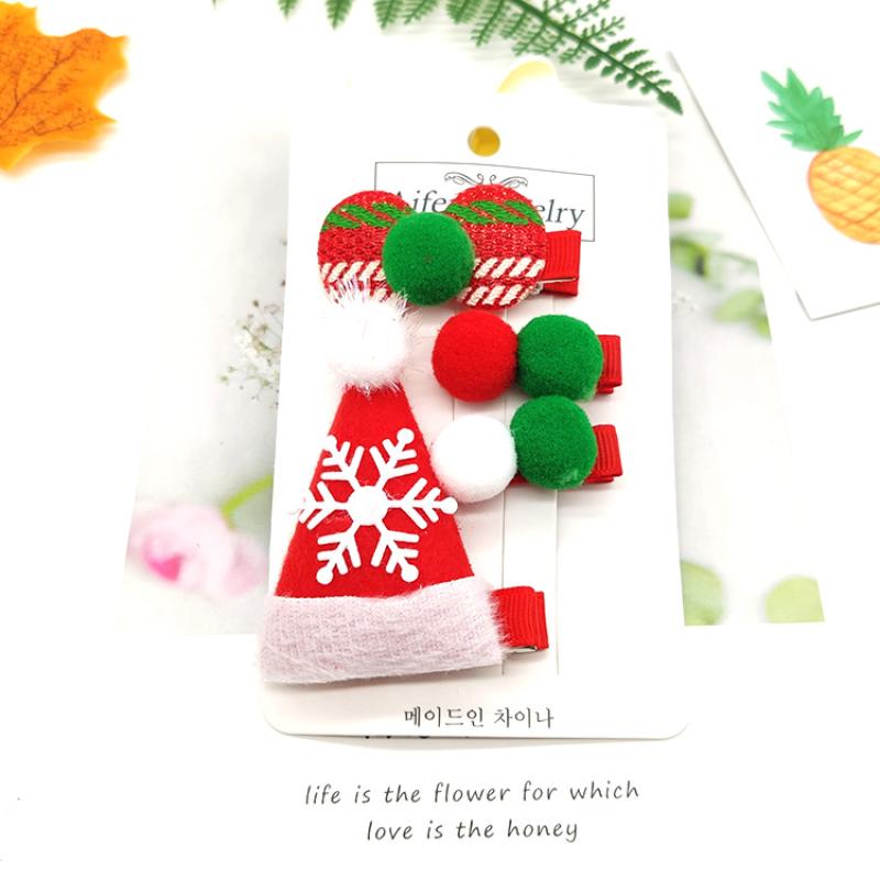 3:3# Big snowflake hat four-piece set