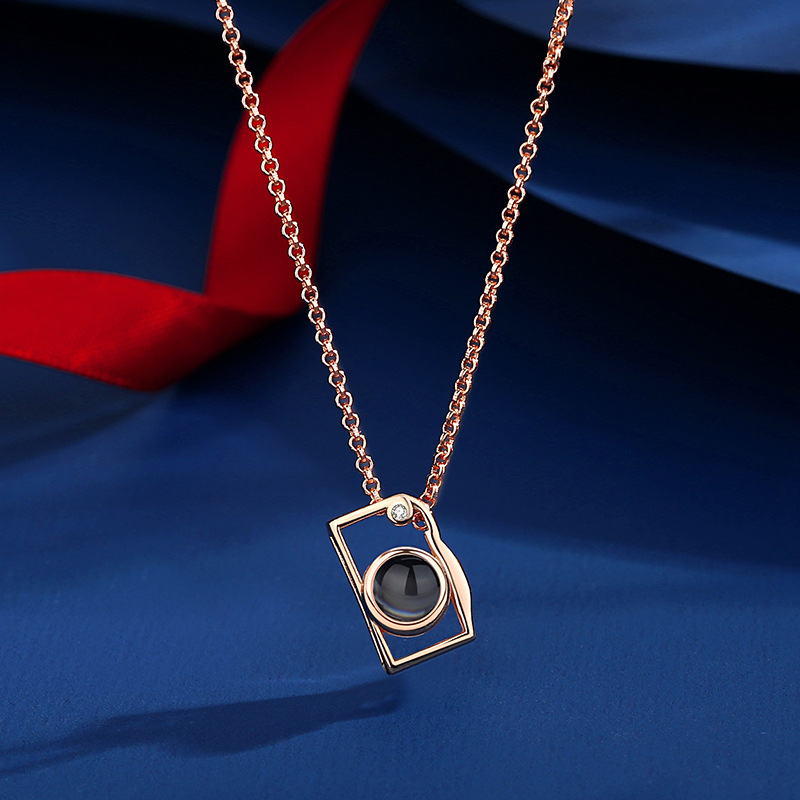2:Camera necklace [rose gold]]