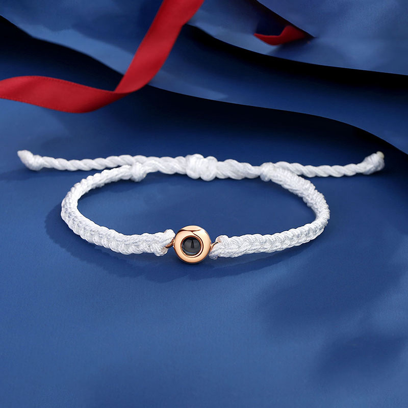 1:White rope   Rose Gold
