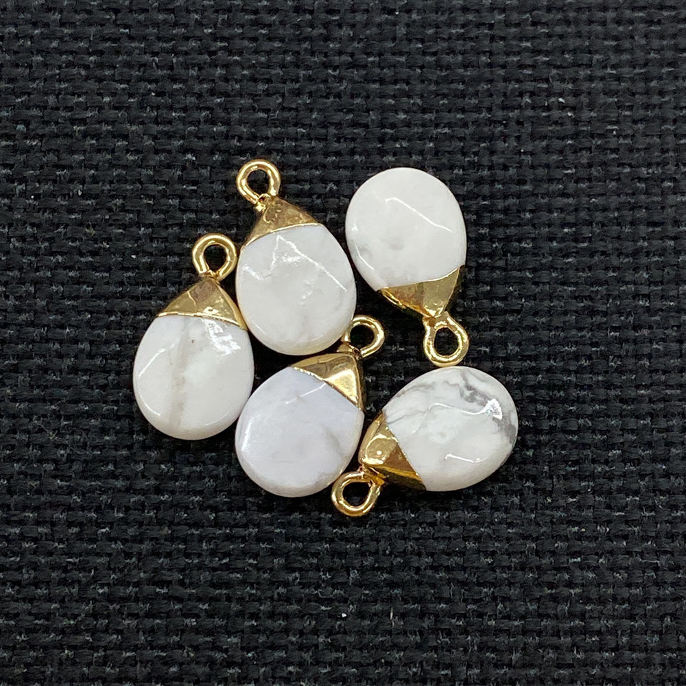 7:White turquoise stone Gold