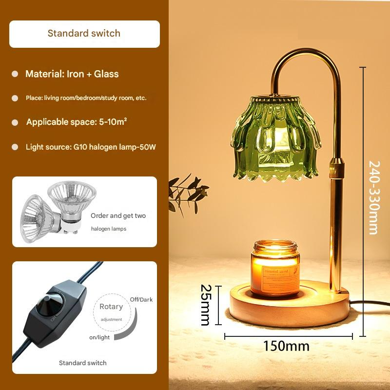 green cover   walnut-colored base - standard dimming