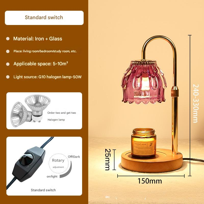 purple cover   walnut-colored base - standard dimming