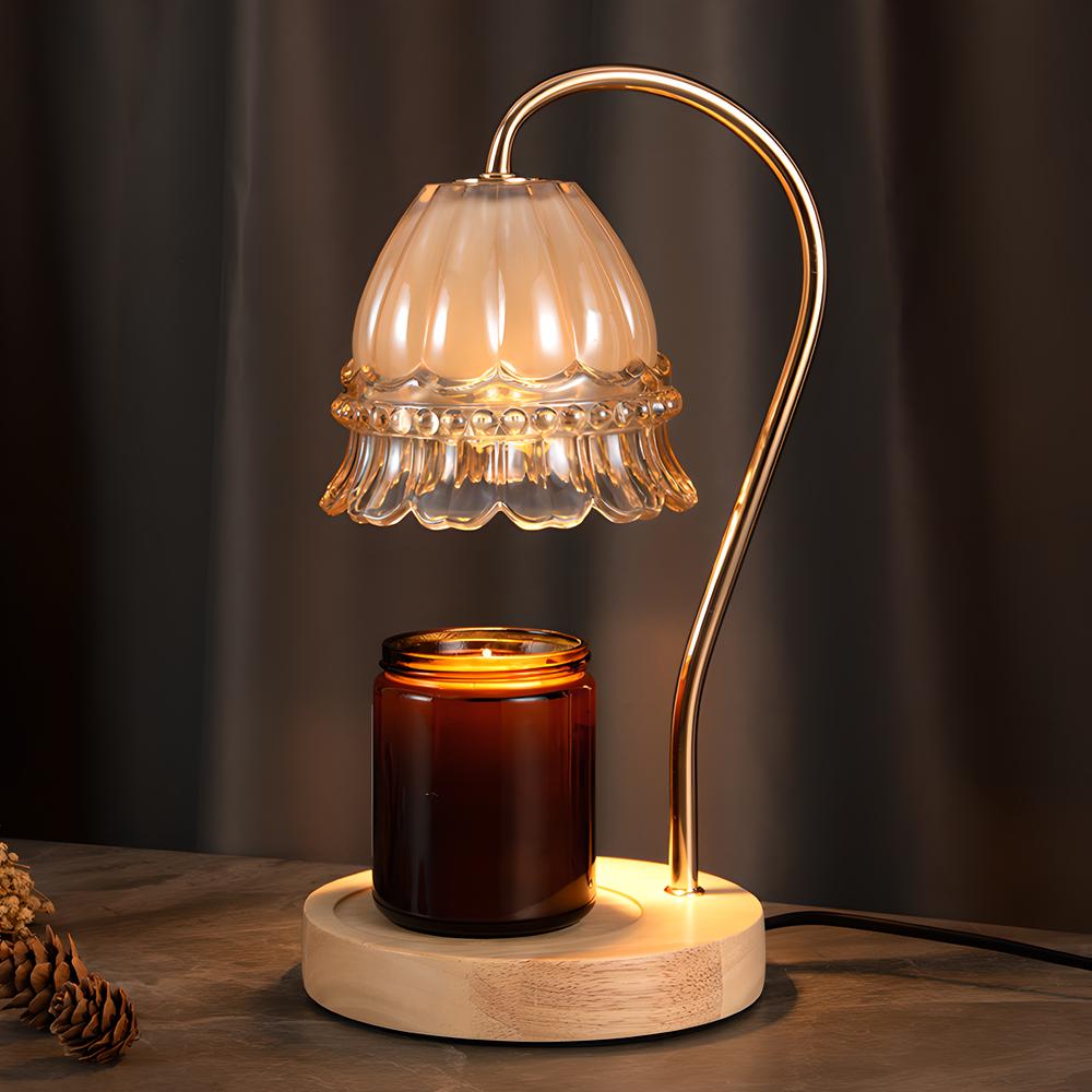 Pumpkin flower round wooden knob dimming switch