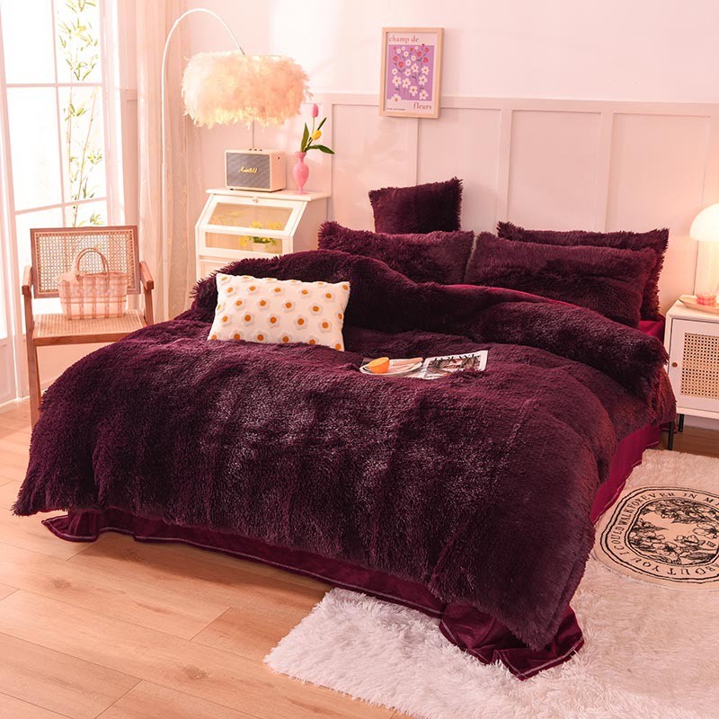 Burgundy-mink velvet