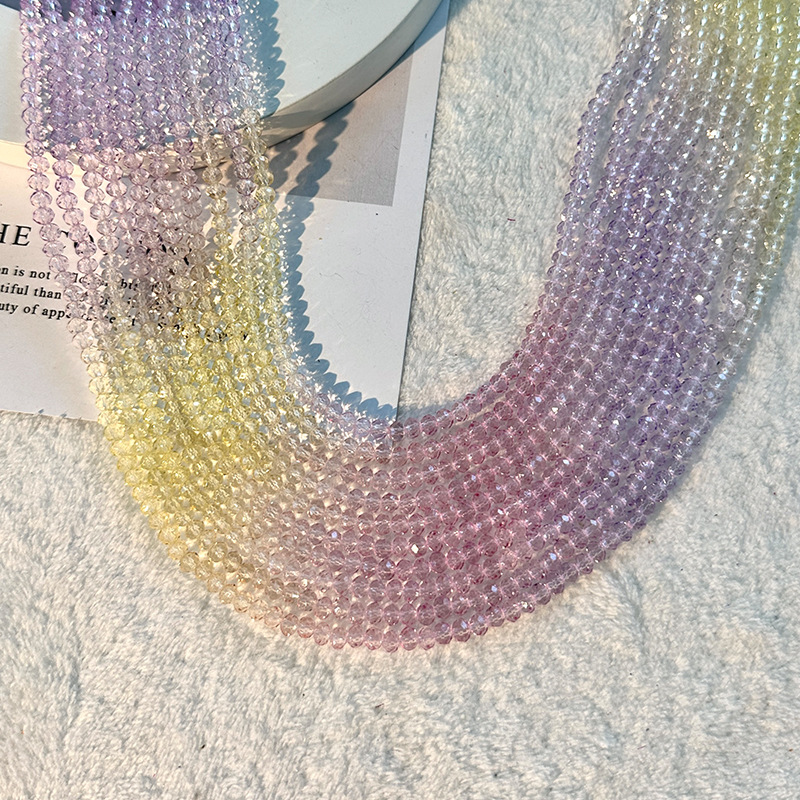 Gradient purple pink yellow 1mm/150pcs