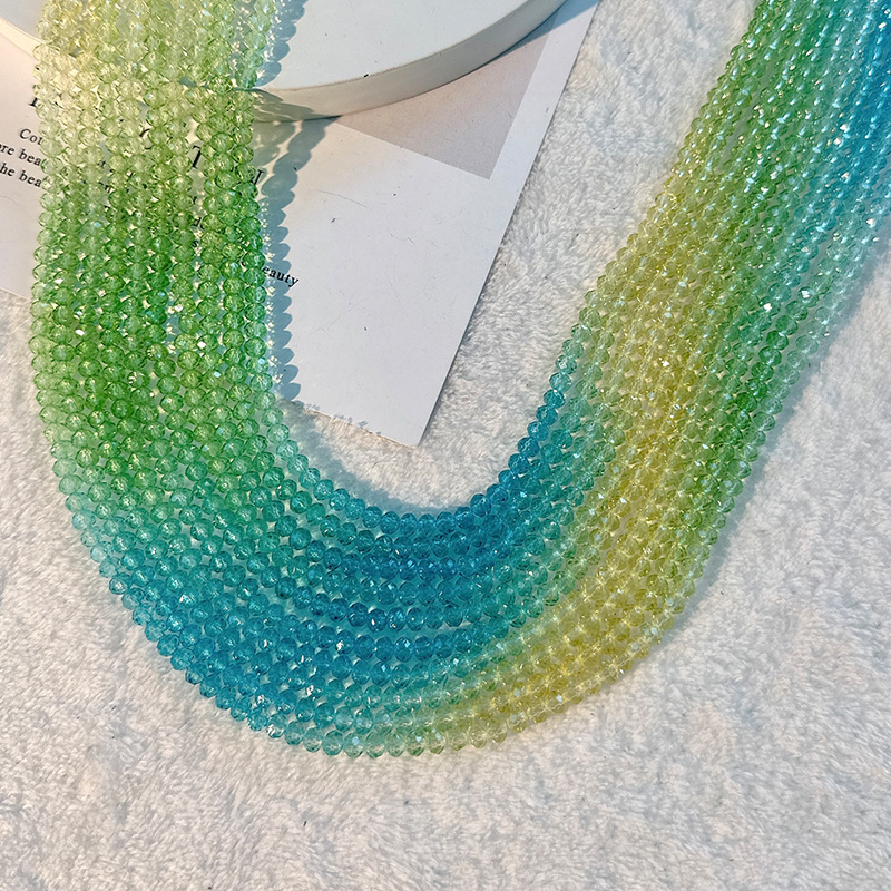 Gradient yellow green Blue 1mm/150pcs