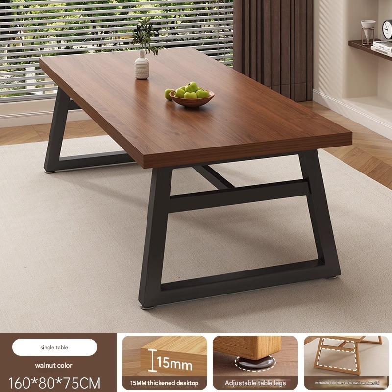 walnut color   black frame 160/80/75cm