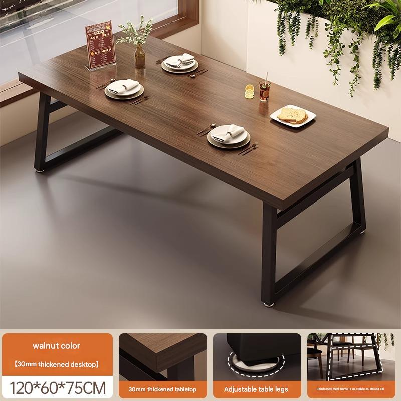 30mm tabletop walnut color   black frame 120*60*75cm