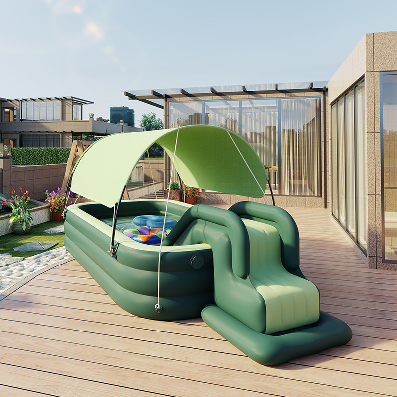 2.6m green (pool awning slide wired electric pump)