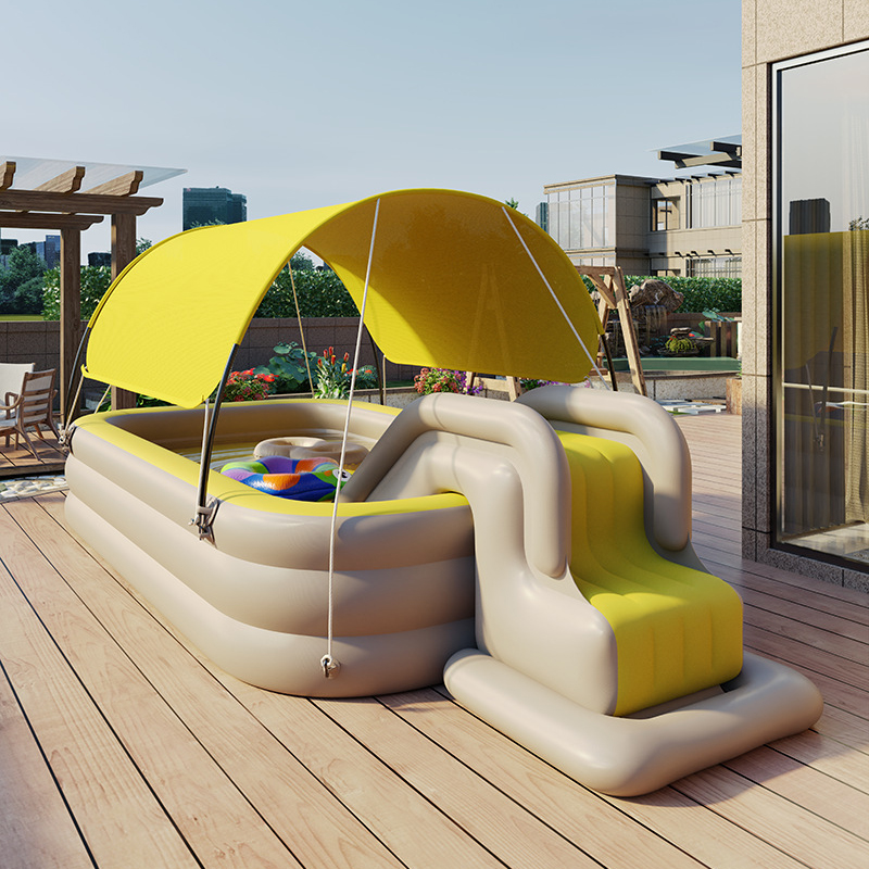 2.1m yellow (pool awning slide wired electric pump)