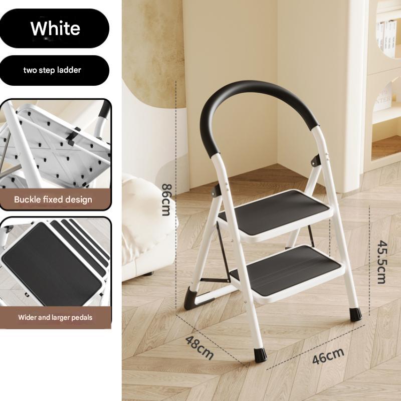 White two-step ladder