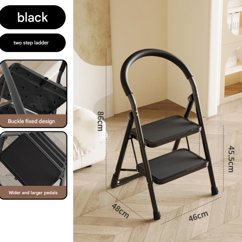 Black two-step ladder