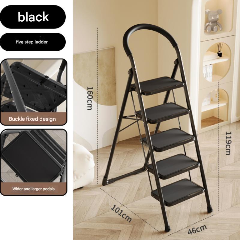 Black five-step ladder