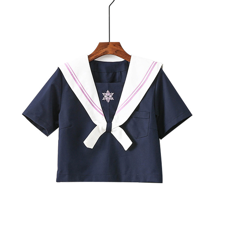 Short-sleeved top (with bow tie)