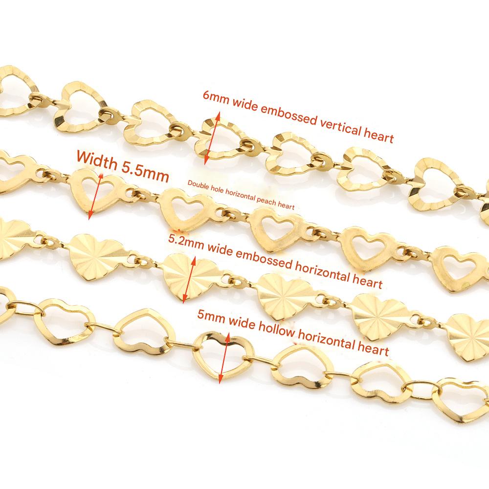 2:Golden embossed vertical peach heart