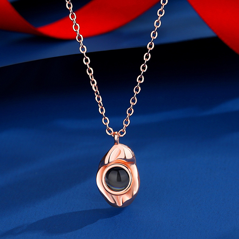3:Broken shell projection necklace [rose gold]]