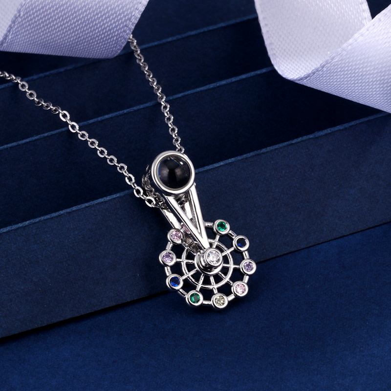 1:Ferris wheel projection necklace [white gold]]