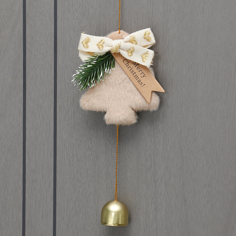 2:Brown Christmas tree Bell pendant