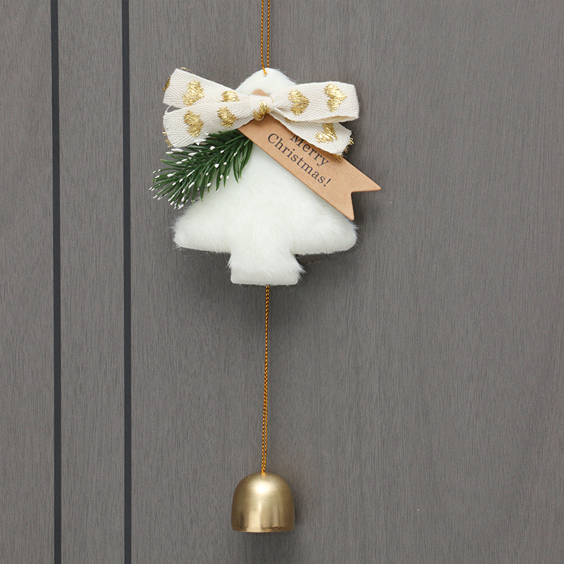 4:Creamy-white Gold love Christmas tree Bell pendant