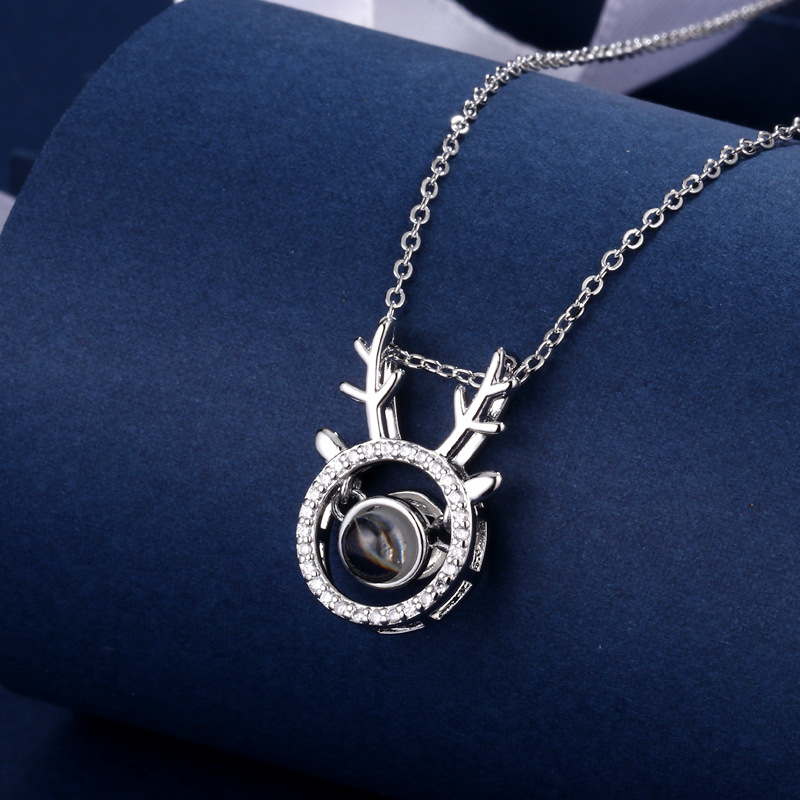 1:Antler projection necklace [white gold]]