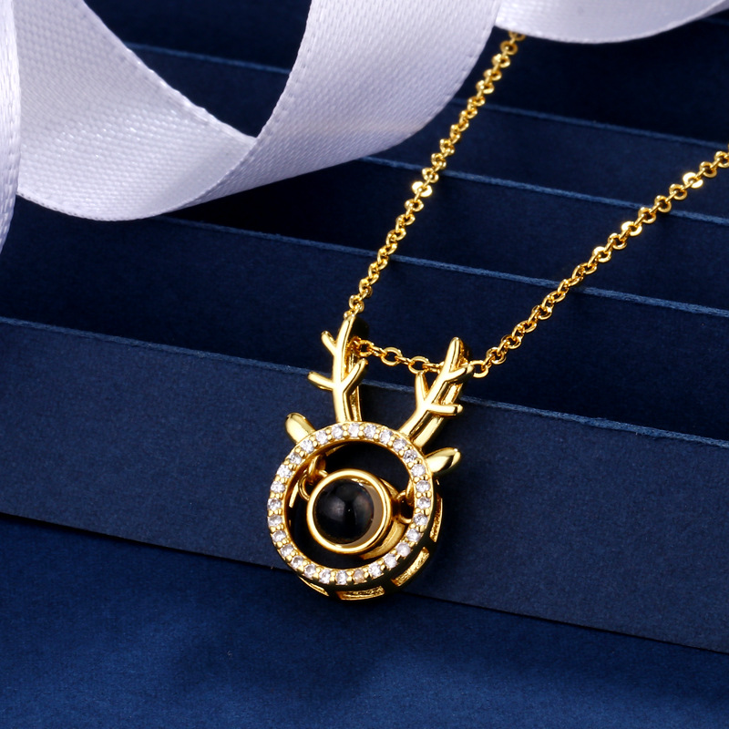 2:Antler projection necklace [yellow gold]]