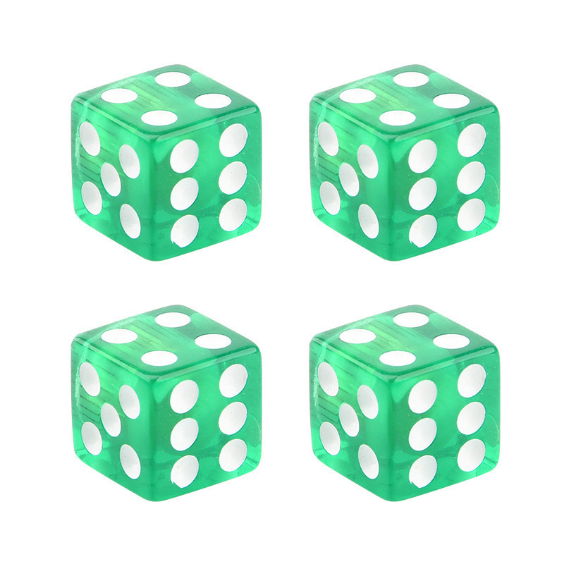 14mm square corner transparent green