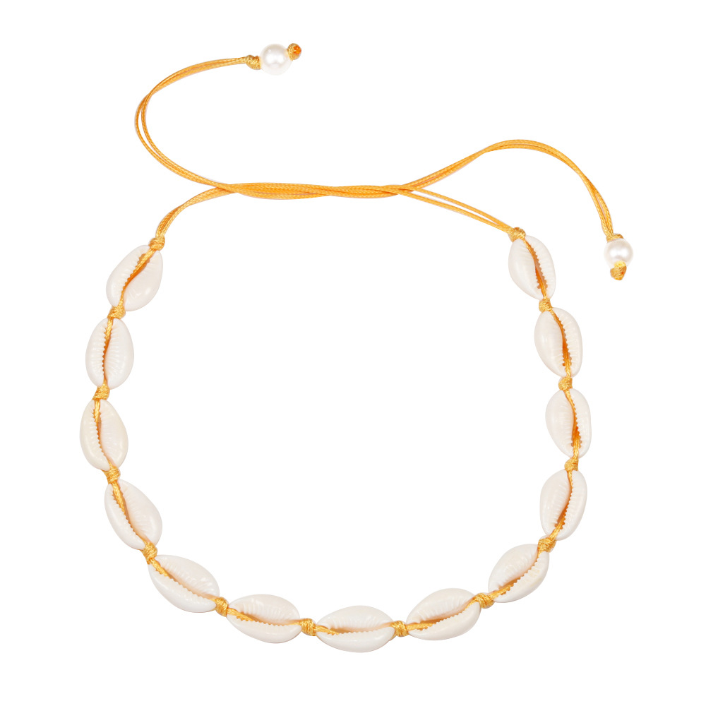 1:Pearl Pendant-orange thread