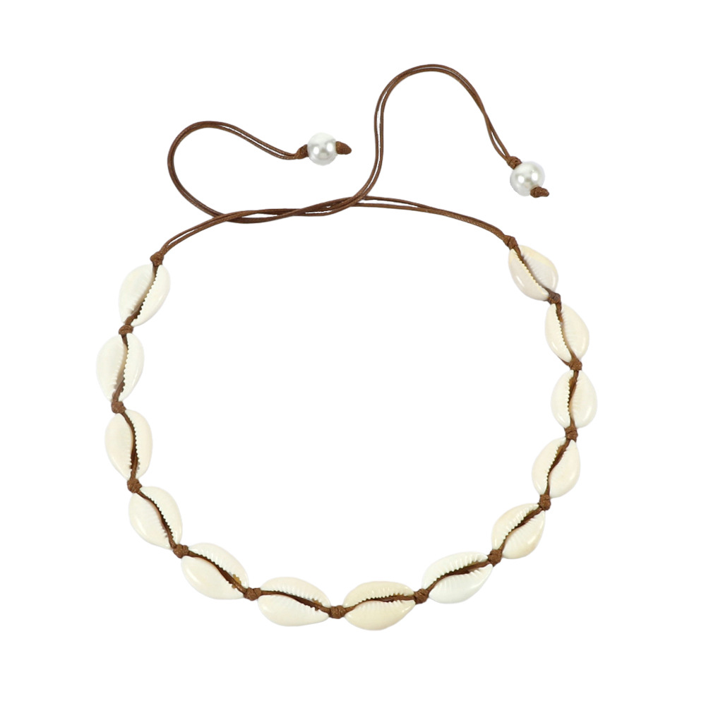 4:Pearl Pendant-brown thread