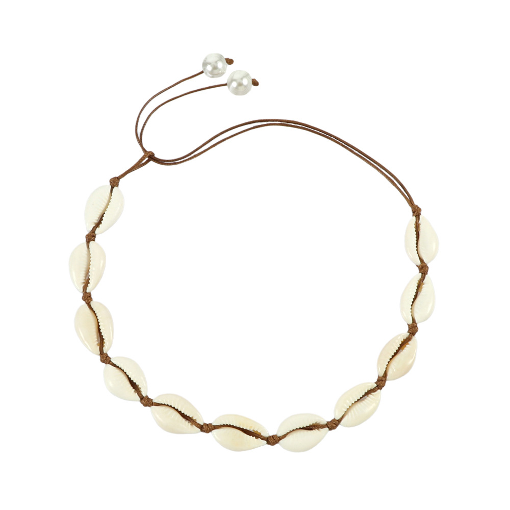 12:Pearl buckle-brown thread