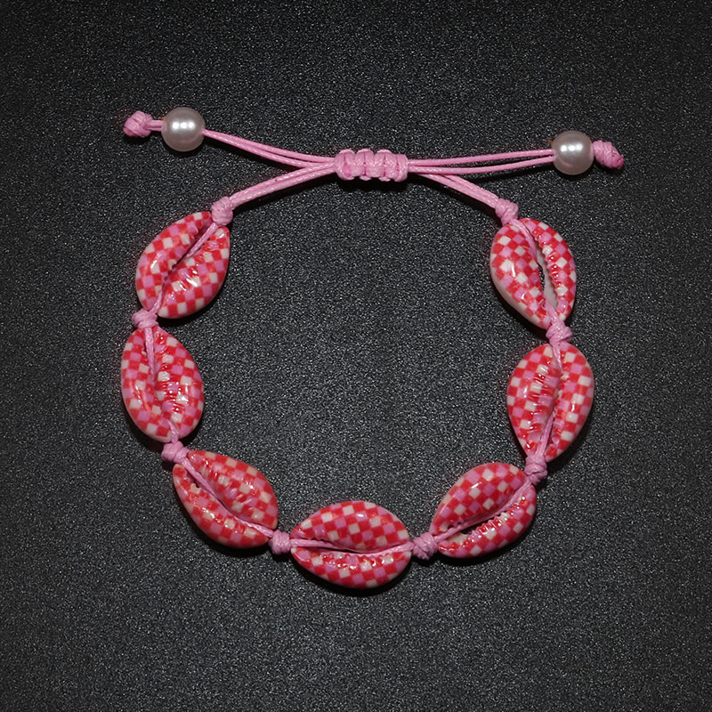 7:Plaid pink bracelet